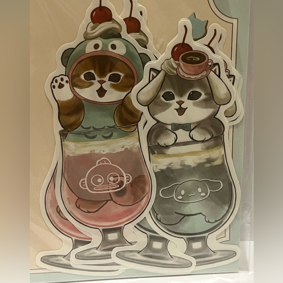 Mofusand Sanrio Die Cut Mini Letter Set - Picture 2 of 6